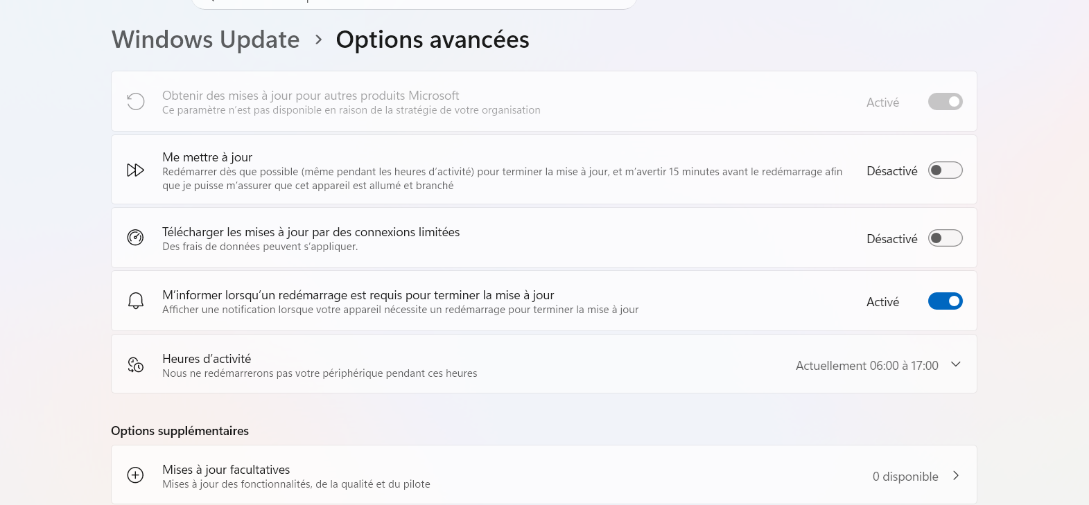 Capture du résultat sur le poste client